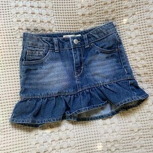 Levi's Sparkly Denim Ruffle Skirt
